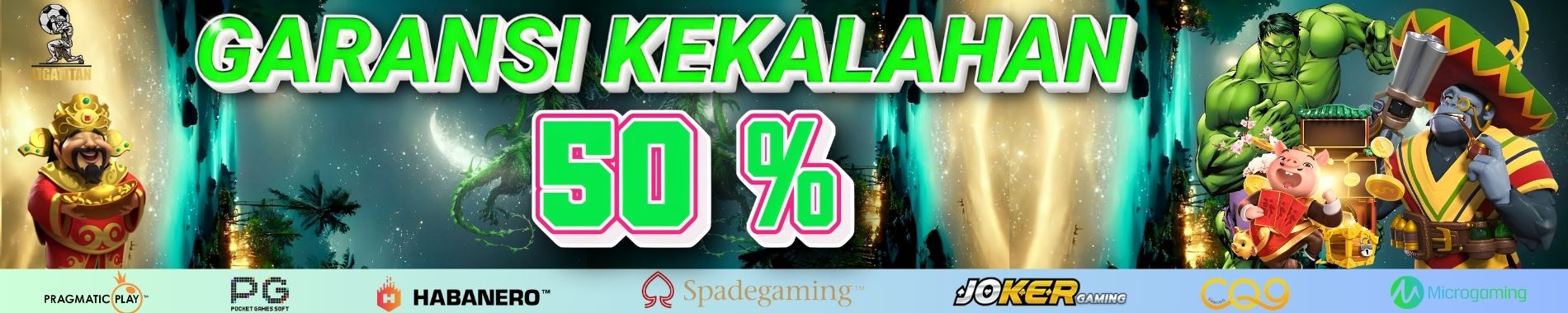 GARANSI KEKALAHAN 50%